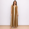 [MIXMUSE.NOHO] Gisella, Abito Lungo Bicolor Con Scollo A V