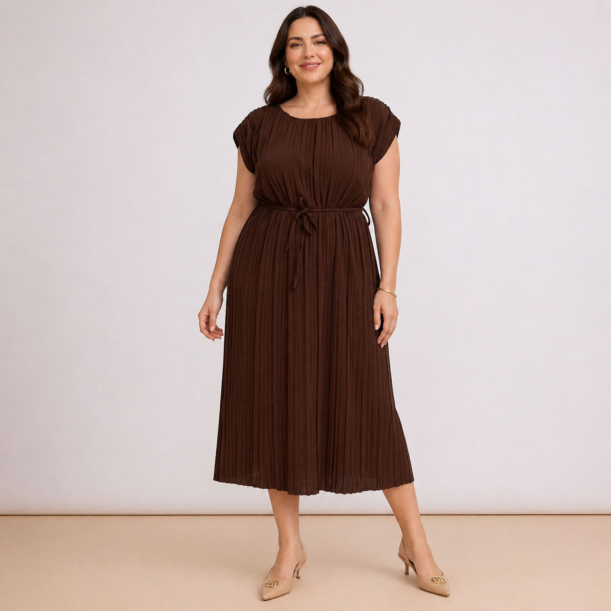 [MIXMUSE.COUTURE] Vestito Plissè Con Spallina