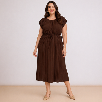 [MIXMUSE.COUTURE] Vestito Plissè Con Spallina