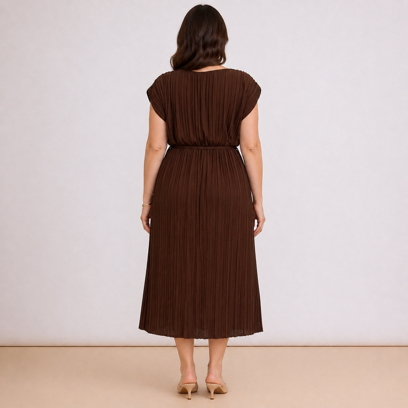 [MIXMUSE.COUTURE] Vestito Plissè Con Spallina