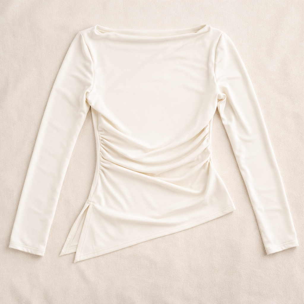 [MIXMUSE.SOUL] Maglia Con Drappeggio Laterale
