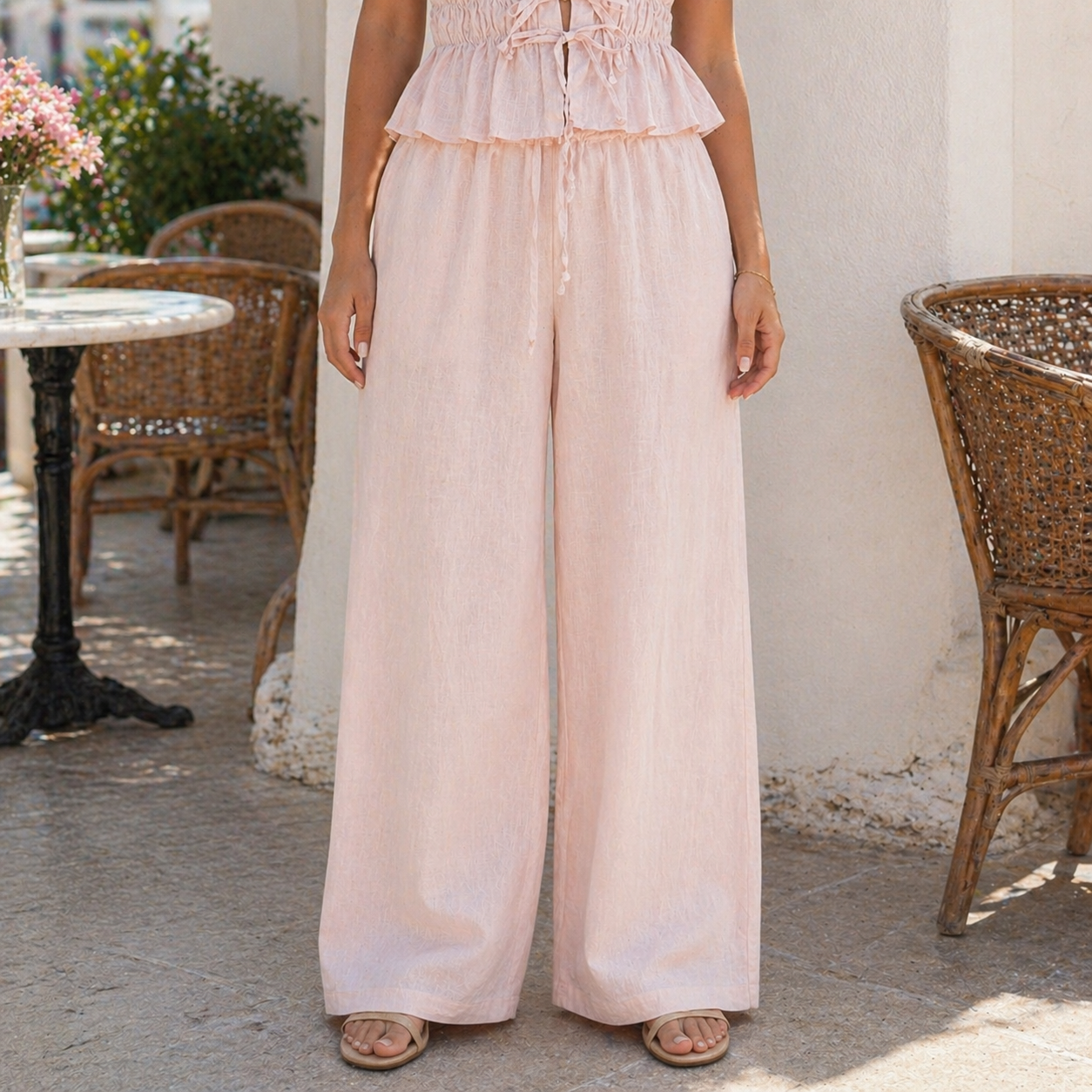 [MIXMUSE.SOUL] Pantaloni Lunghi In Lino