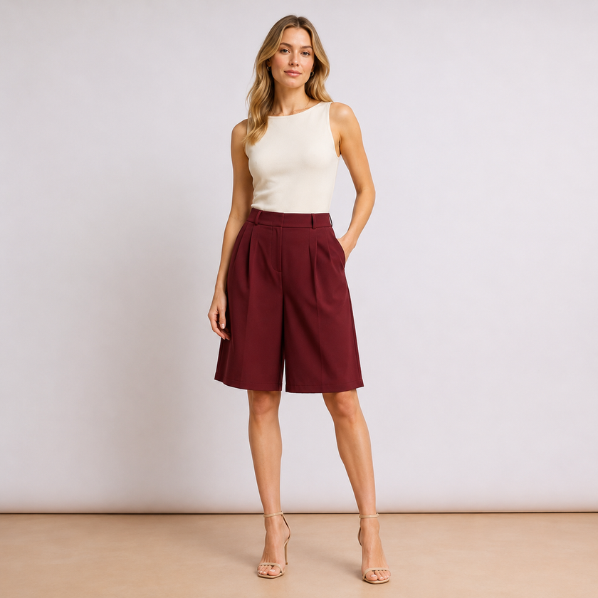 [MIXMUSE.COUTURE] Bermuda Con Pince