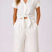[MIXMUSE.COUTURE] City Chic, Coordinato Gessato Con Pantaloni E Camicia