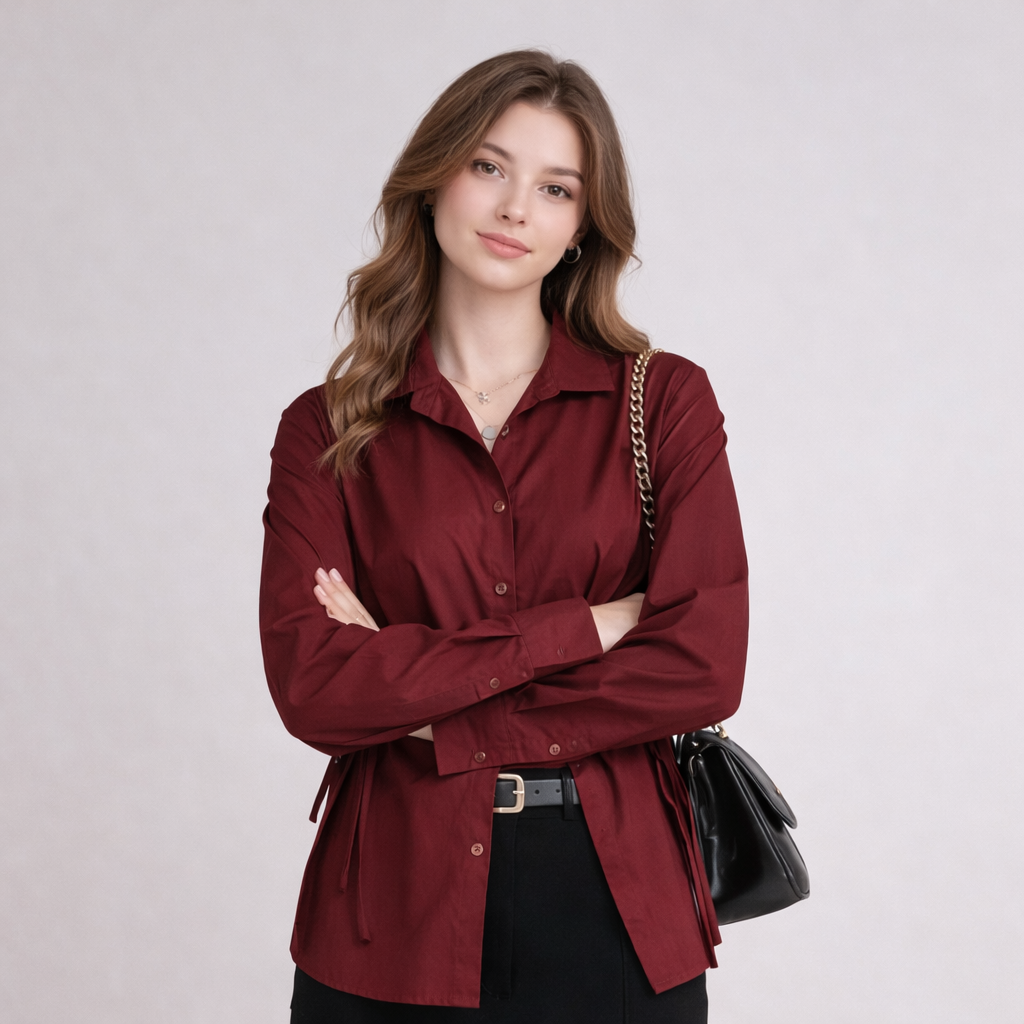 [MIXMUSE.SOUL] Camicia Con Lacci Regolabili Laterali