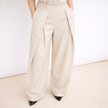 [MIXMUSE.NOHO] Eva, Pantaloni Barrel Con Pence Frontali