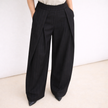 [MIXMUSE.NOHO] Eva, Pantaloni Barrel Con Pence Frontali