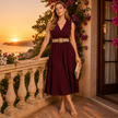 [MIXMUSE.COUTURE] Jumpsuit Scicchissima, Con Scollo Incrociato E Cintura