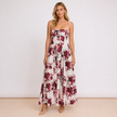 [MIXMUSE.COUTURE] Vestito Lungo Floreale Con Coppe Strutturate