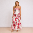 [MIXMUSE.COUTURE] Vestito Lungo Floreale Con Coppe Strutturate