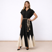 [MIXMUSE.NOHO] Vestito Chemisier in Lino Con Cintura In Corda
