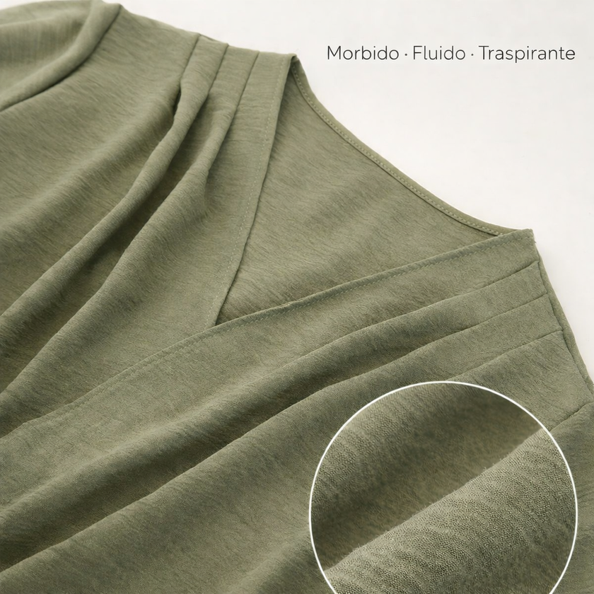 [MIXMUSE.COUTURE] Spring, Completo Pantaloni E Maglia Incrociata