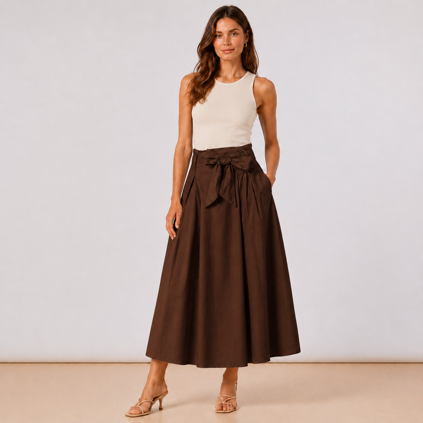 [MIXMUSE.COUTURE] Gonna Midi Con Fiocco Annodato