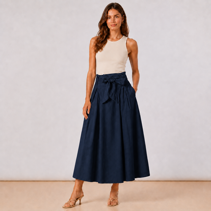 [MIXMUSE.COUTURE] Gonna Midi Con Fiocco Annodato