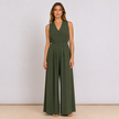 [MIXMUSE.COUTURE] Tuta Lunga Fluida Con Scollo A V