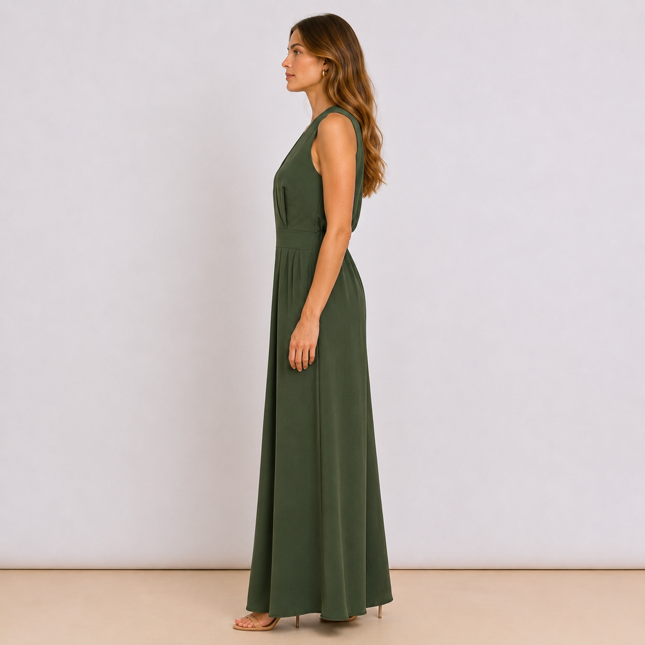 [MIXMUSE.COUTURE] Tuta Lunga Fluida Con Scollo A V