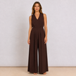 [MIXMUSE.COUTURE] Tuta Lunga Fluida Con Scollo A V