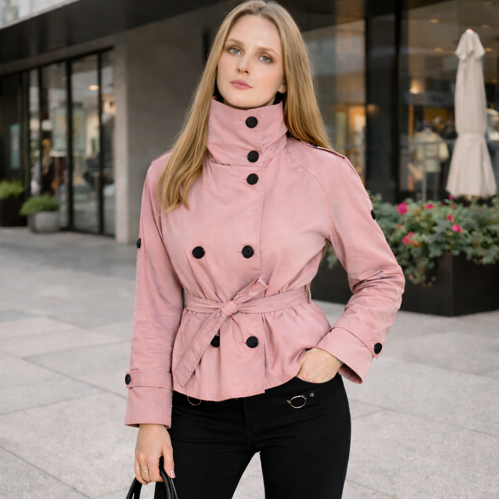 [MIXMUSE.SOUL] Naomi, Giubbotto Trench Collo A Imbuto