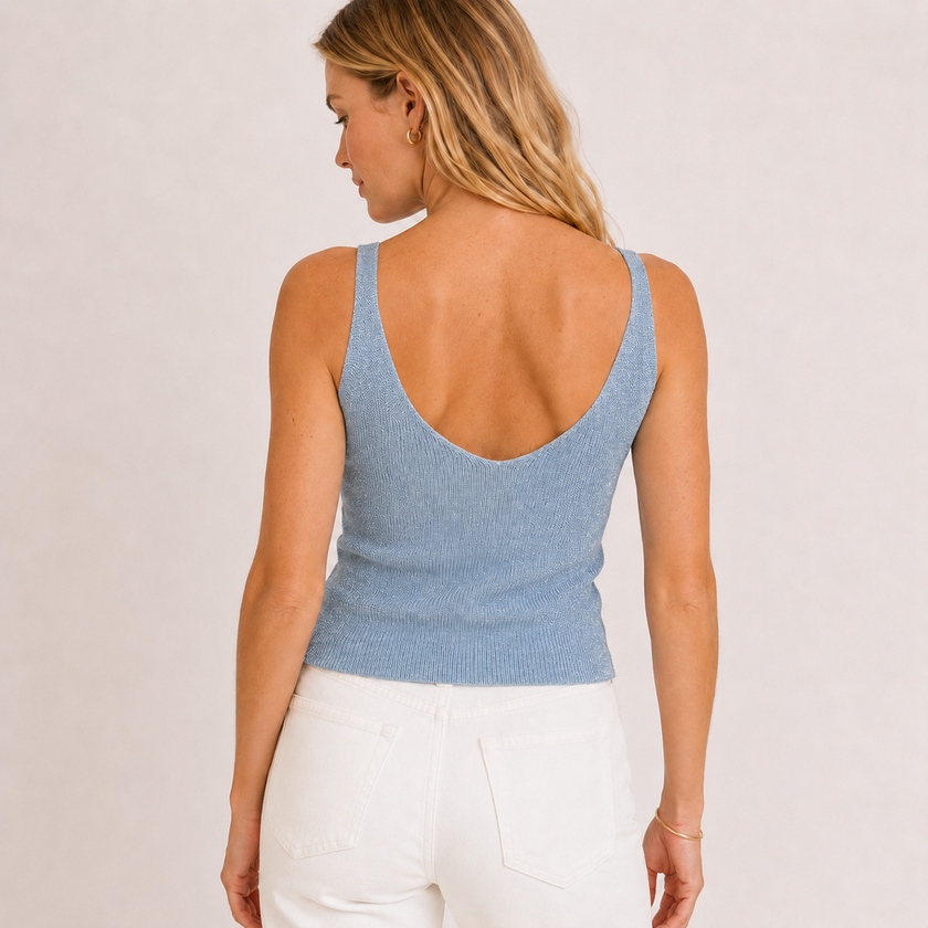 [MIXMUSE.NOHO] Canotta In Maglia Lurex