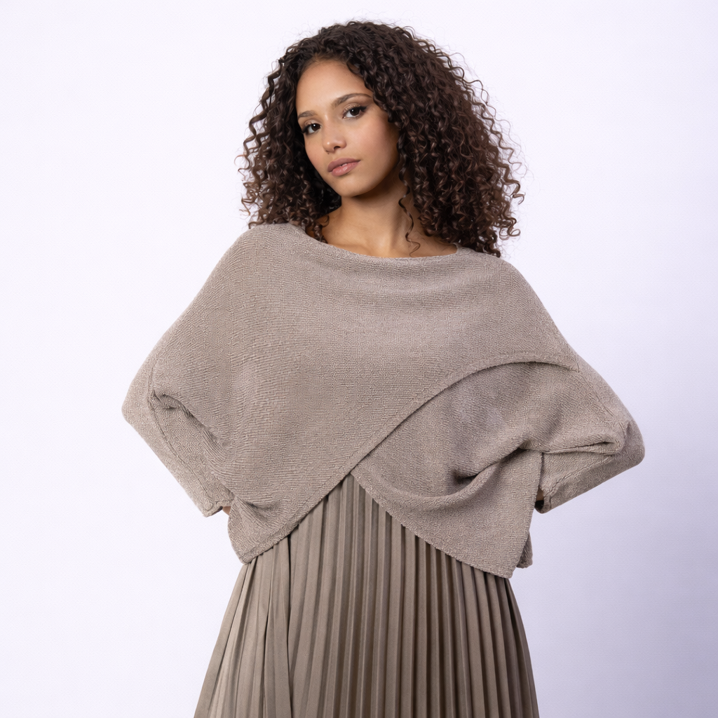 [MIXMUSE.NOHO] Top Aurora asimmetrico in maglia leggera