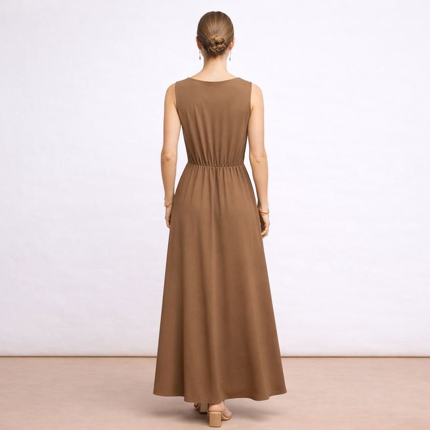 [MIXMUSE] Abito Con Scollo Morbido Drappeggiato