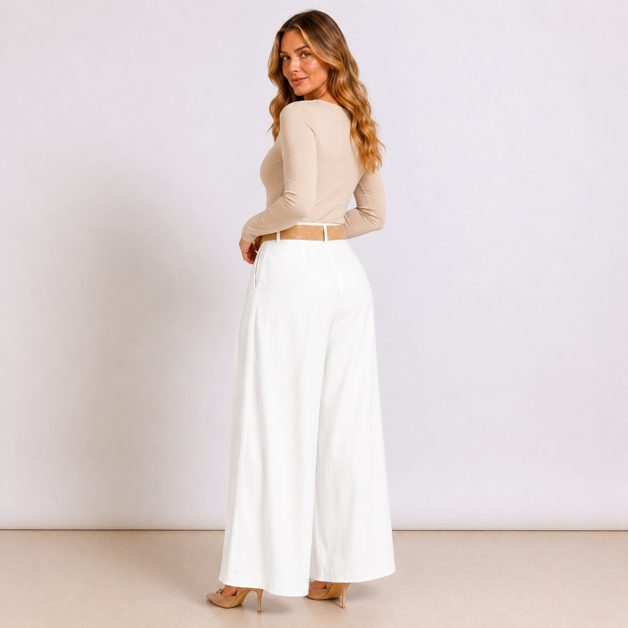 [MIXMUSE.COUTURE] Pantaloni In Cotone Con Pince