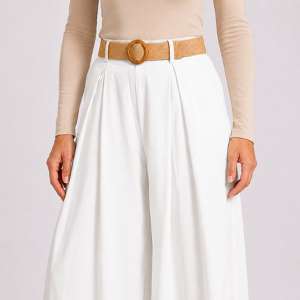 [MIXMUSE.COUTURE] Pantaloni In Cotone Con Pince