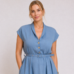 [MIXMUSE.COUTURE] Vestito Lungo Smanicato Con Bottoni