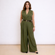 [MIXMUSE.COUTURE] Jumpsuit Gessata Con Cintura