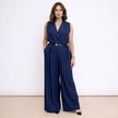 [MIXMUSE.COUTURE] Jumpsuit Gessata Con Cintura