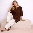 [MIXMUSE.NOHO] Maglia Con Inserto In Raso E Pizzo