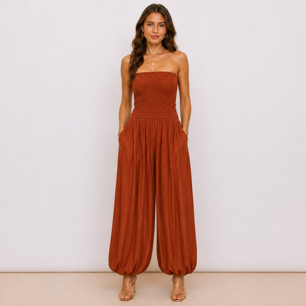 PREVENDITA 7 GG [MIXMUSE.NOHO] Nuvola, Tuta Pantalone A Fascia Con Corpetto Arricciato