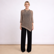 [MIXMUSE.NOHO] Noa, Maglia Traforata Con Taglio Asimmetrico