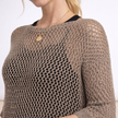 [MIXMUSE.NOHO] Noa, Maglia Traforata Con Taglio Asimmetrico