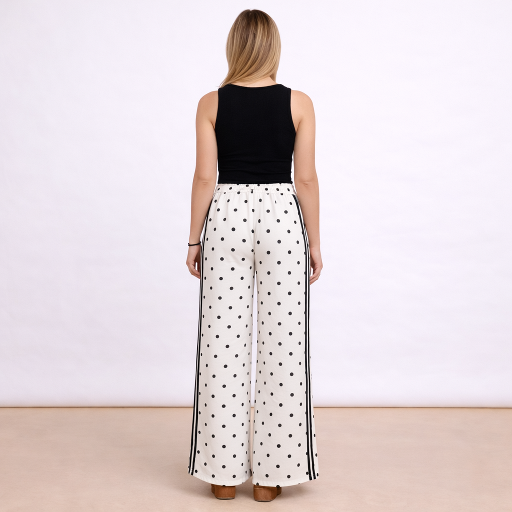 [MIXMUSE.SOUL] Pantaloni A Pois Con Banda Laterale