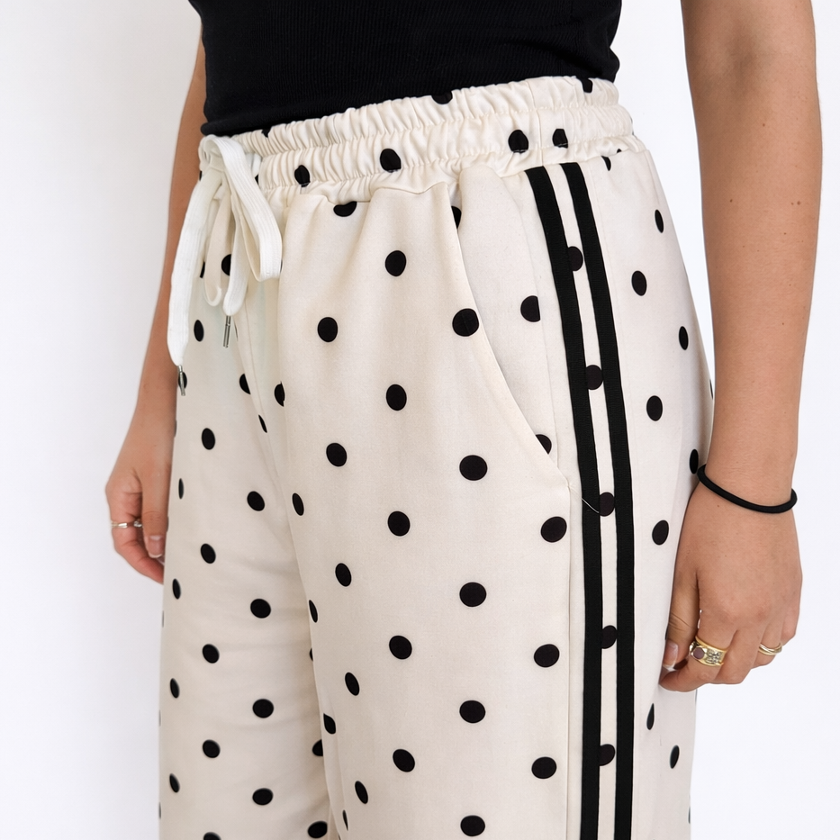 [MIXMUSE.SOUL] Pantaloni A Pois Con Banda Laterale