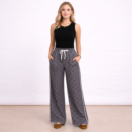 [MIXMUSE.SOUL] Pantaloni A Pois Con Banda Laterale