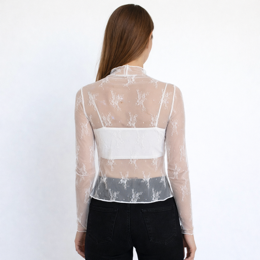 [MIXMUSE.SOUL] Maglia In Pizzo Velata