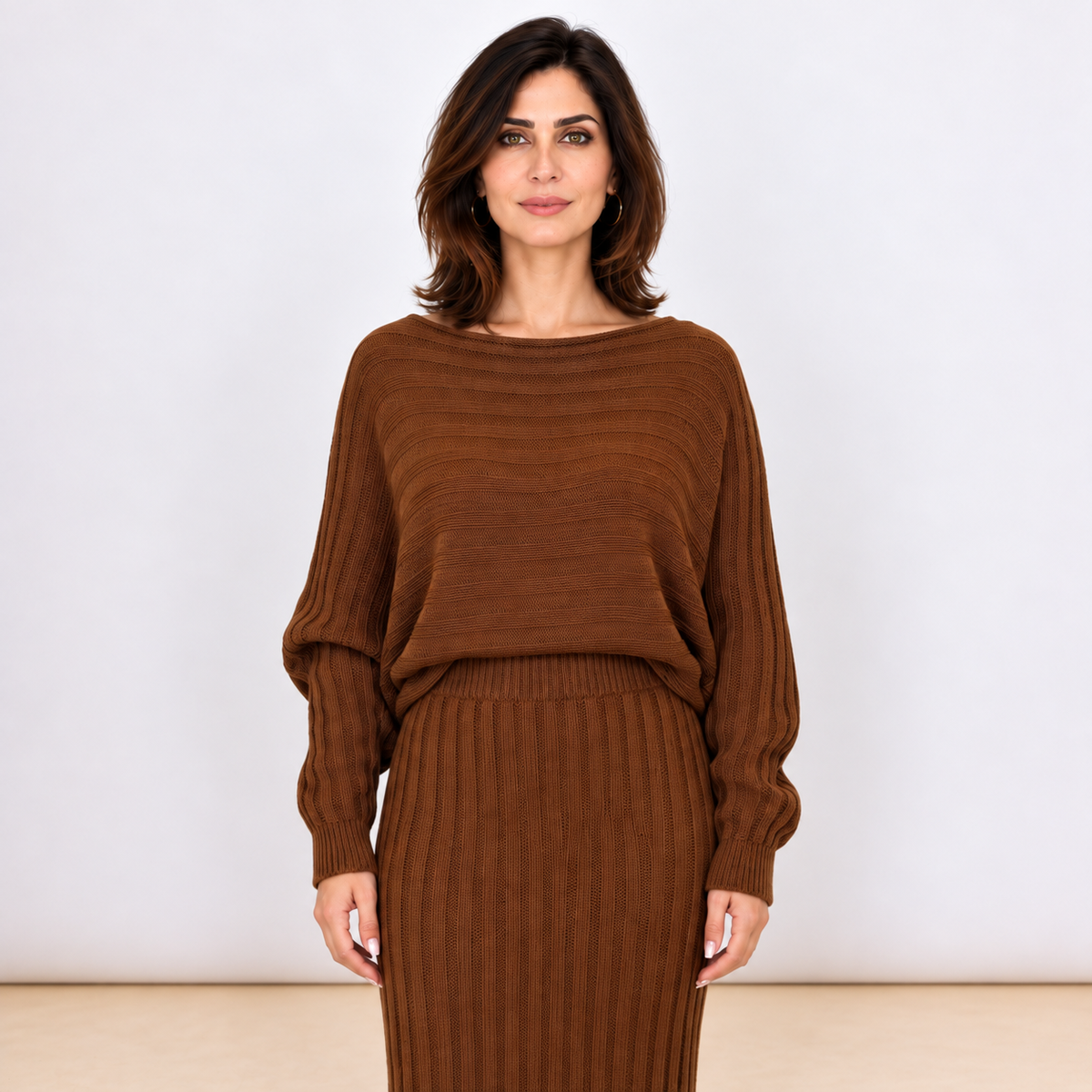[MIXMUSE.COUTURE] Candy, Completo In Maglia Con Gonna A Coste