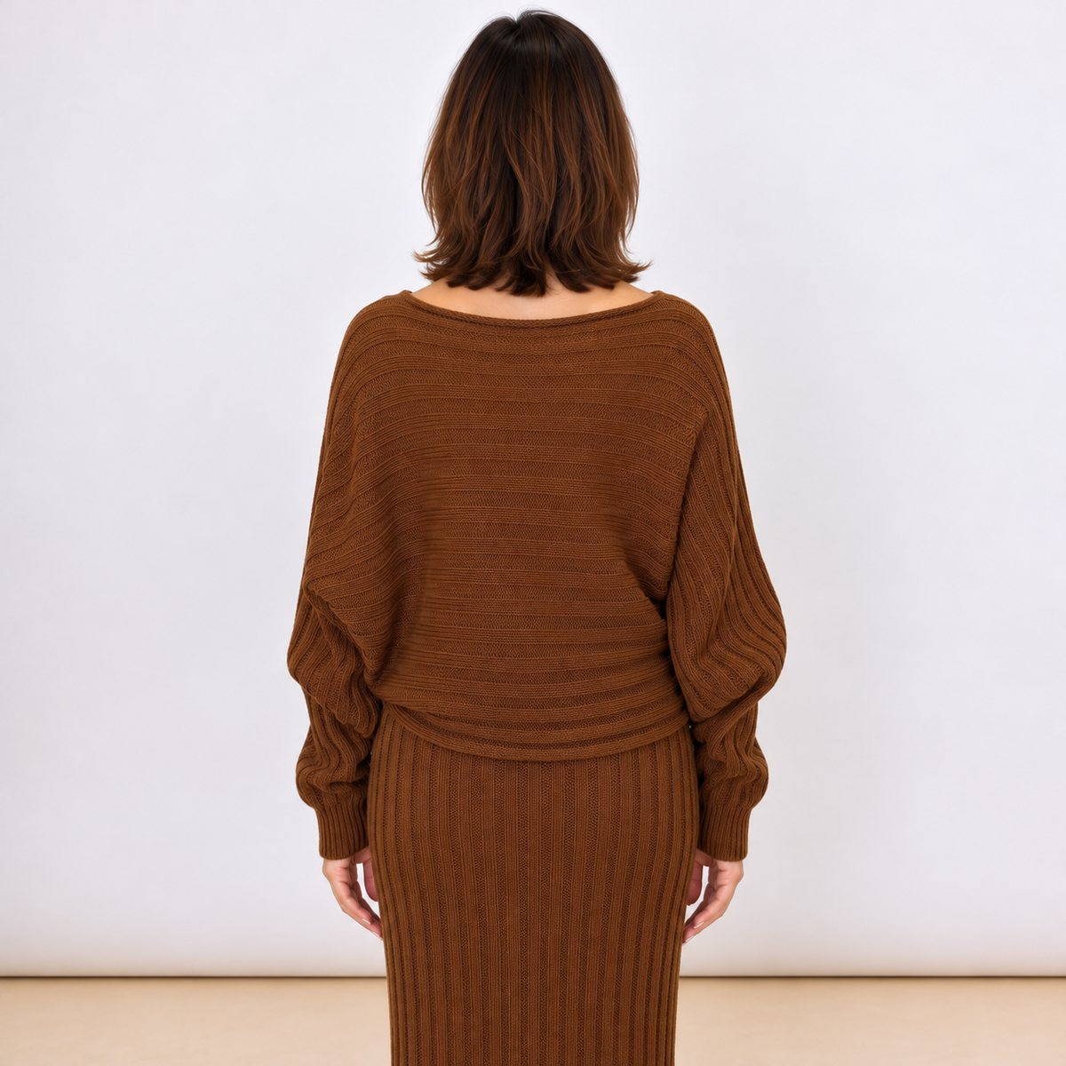 [MIXMUSE.COUTURE] Candy, Completo In Maglia Con Gonna A Coste