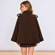 [MIXMUSE] Cappotto A Mantella Con Bottoni Dorati