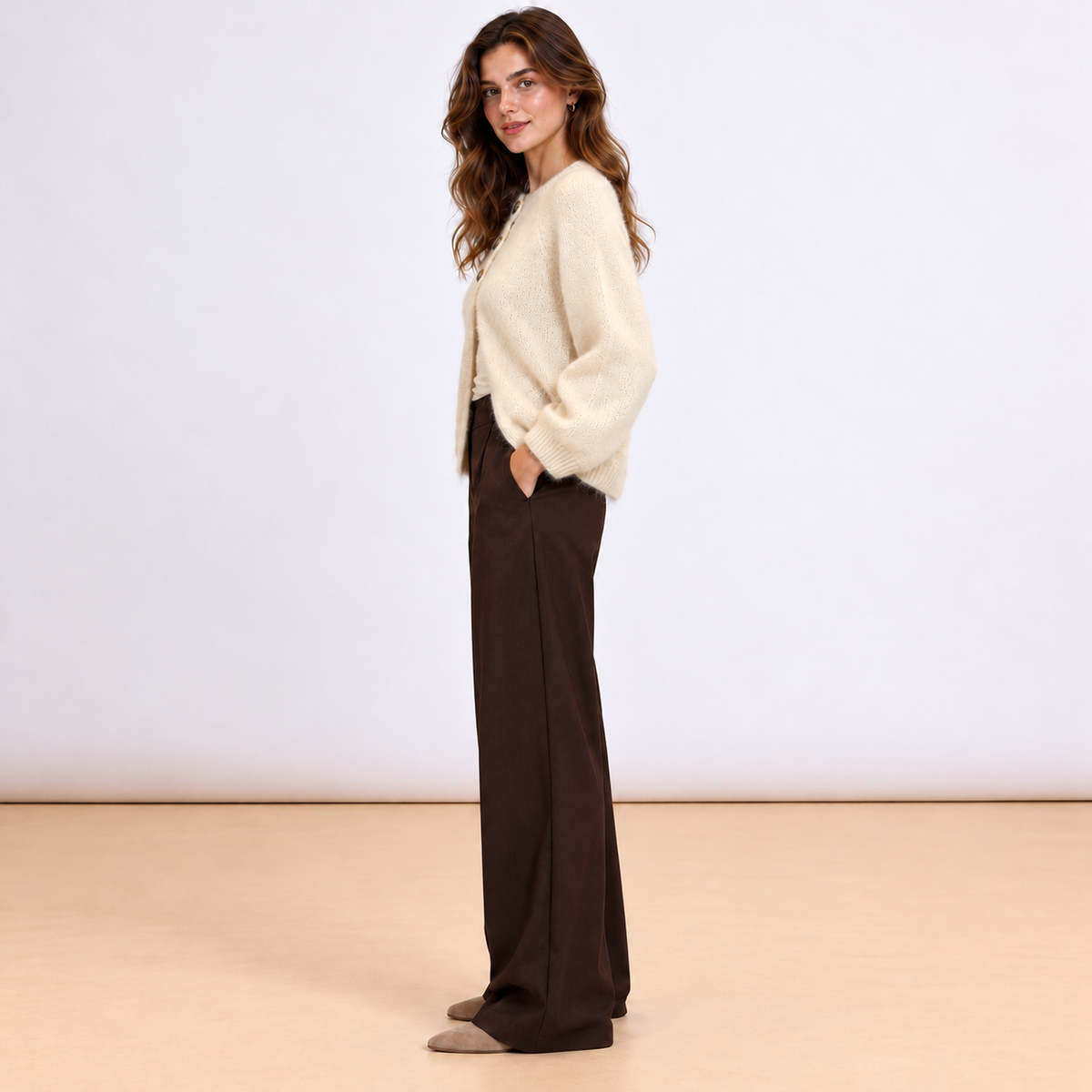 [MIXMUSE] Cardigan In Maglia Morbida Con Bottoni