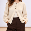 [MIXMUSE] Cardigan In Maglia Morbida Con Bottoni