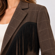 [MIXMUSE.NOHO] Blazer Con Frange A Contrasto