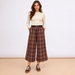 [MIXMUSE] Pantalone Tartan A Quadri Con Cintura In Vita