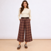 [MIXMUSE] Pantalone Tartan A Quadri Con Cintura In Vita