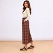 [MIXMUSE] Pantalone Tartan A Quadri Con Cintura In Vita