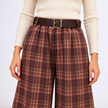 [MIXMUSE] Pantalone Tartan A Quadri Con Cintura In Vita