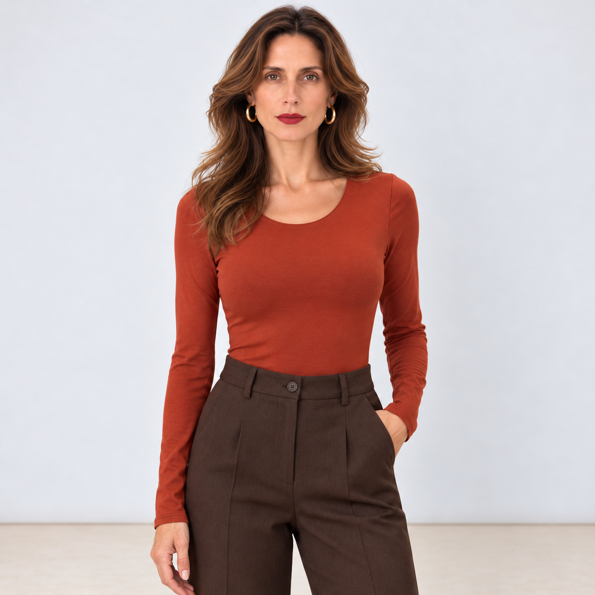 [MIXMUSE.NOHO] Body A Maniche Lunghe Con Scollo Rotondo