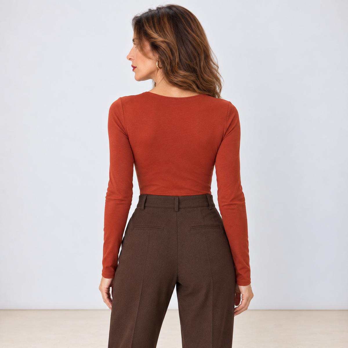 [MIXMUSE.NOHO] Body A Maniche Lunghe Con Scollo Rotondo